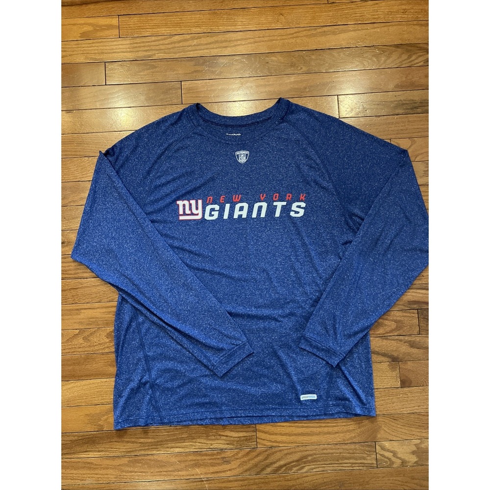 Reebok Men's Speedwick Active Long Sleeve NFL New York Giants Shirt Size XL